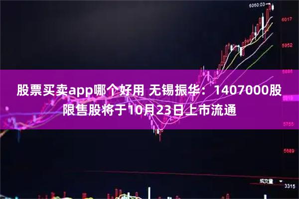 股票买卖app哪个好用 无锡振华：1407000股限售股将于10月23日上市流通